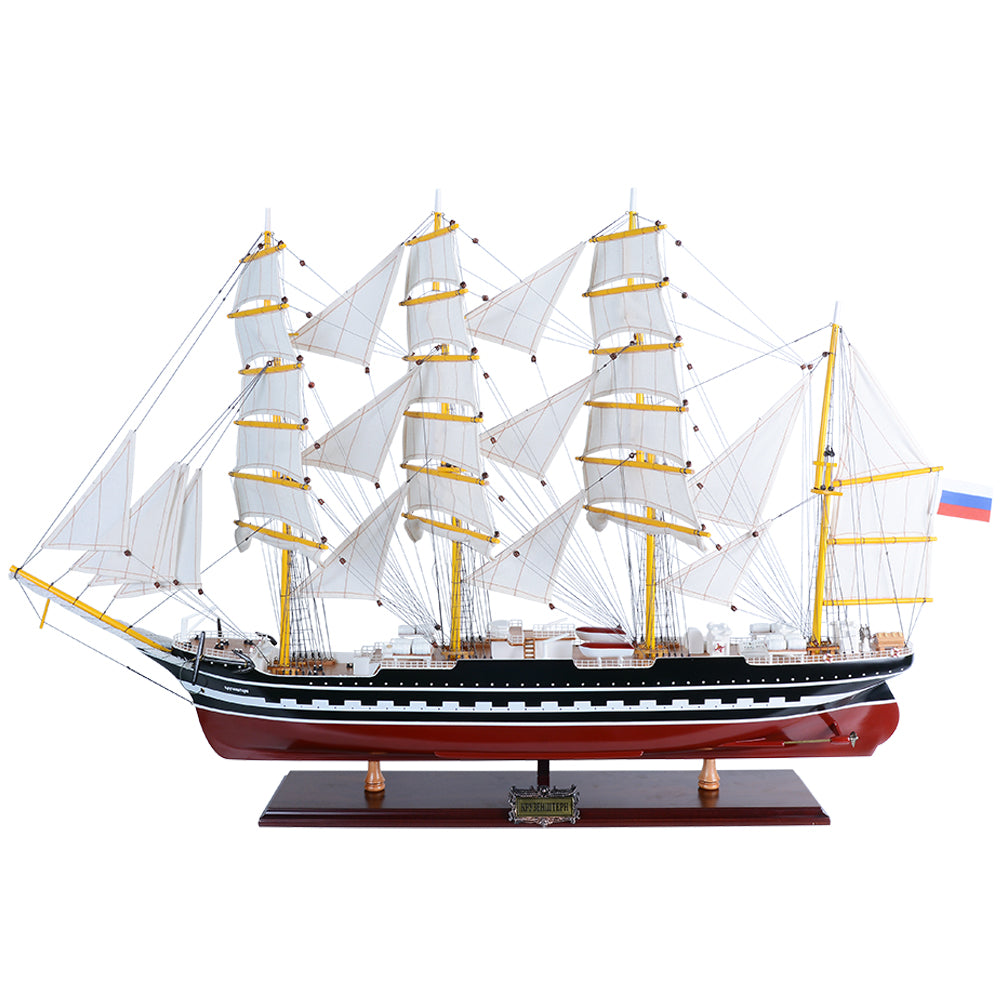 KRUZENSHTERN PAINTED L80CM | High-quality | Fully Assembled Wooden Ship Models For Wholesale