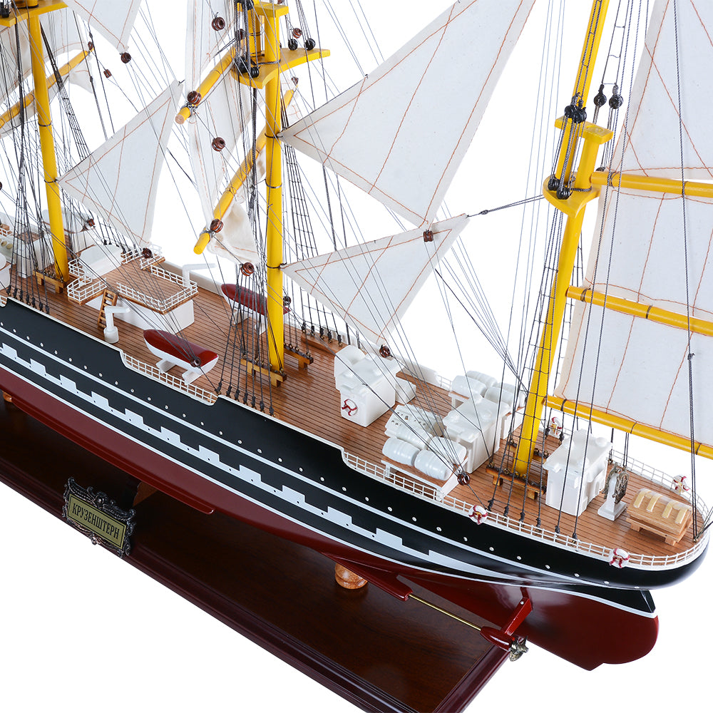 KRUZENSHTERN PAINTED L80CM | High-quality | Fully Assembled Wooden Ship Models For Wholesale