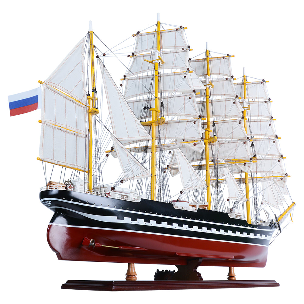 KRUZENSHTERN PAINTED L80CM | High-quality | Fully Assembled Wooden Ship Models For Wholesale