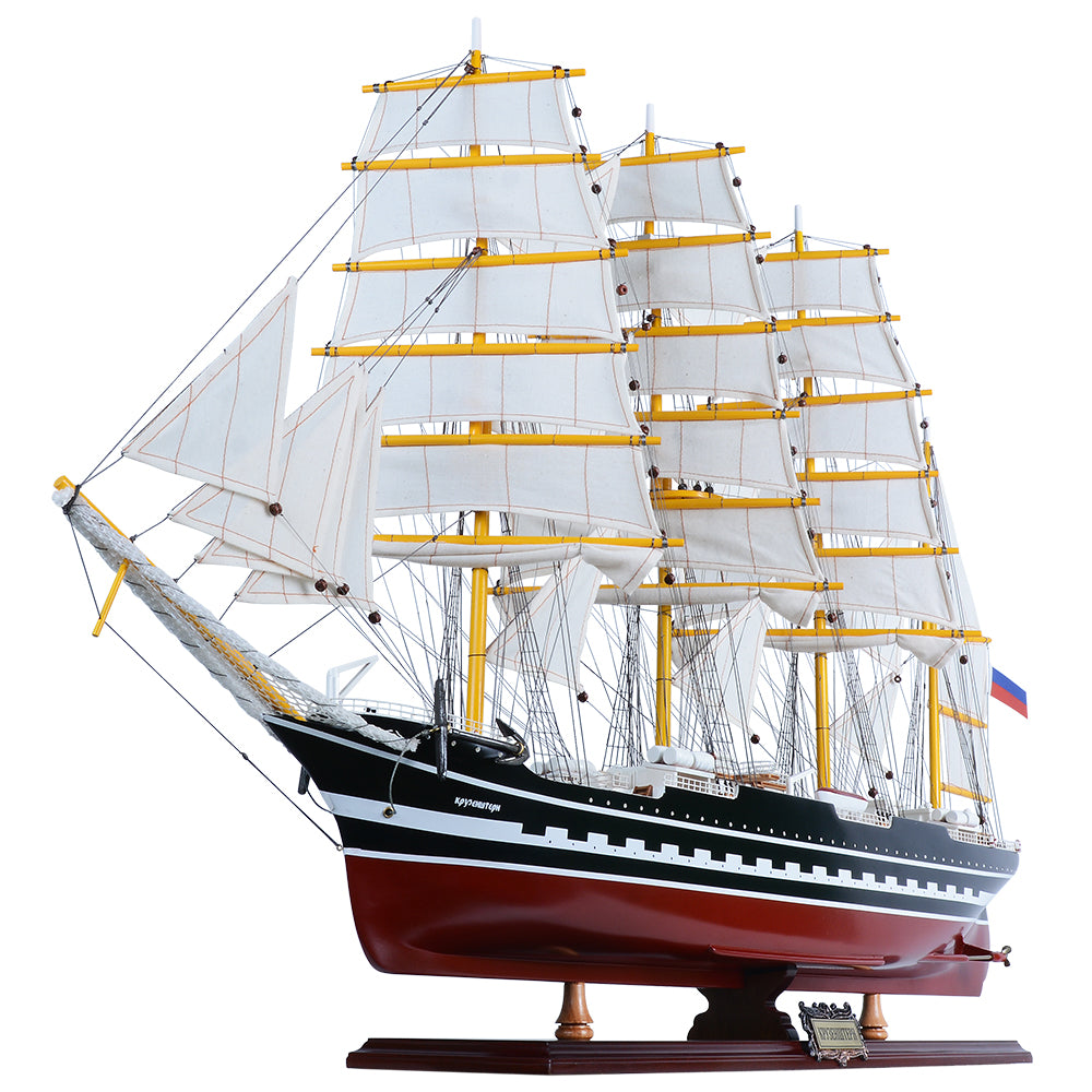 KRUZENSHTERN PAINTED L80CM | High-quality | Fully Assembled Wooden Ship Models For Wholesale
