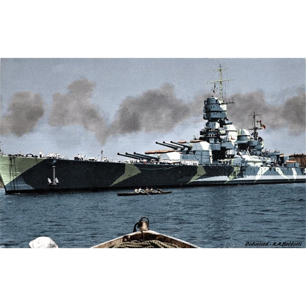 Italian Vittorio Veneto Littorio-Class (Pennant No. 550) 36 Inches Battleship Model