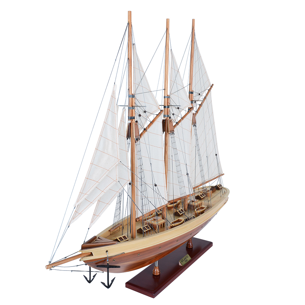 ATLANTIC YACHT Model Yacht | Museum-quality | Fully Assembled Wooden Ship Model For Wholesale