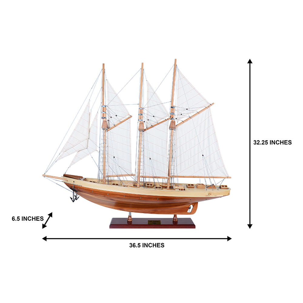 ATLANTIC YACHT Model Yacht | Museum-quality | Fully Assembled Wooden Ship Model For Wholesale