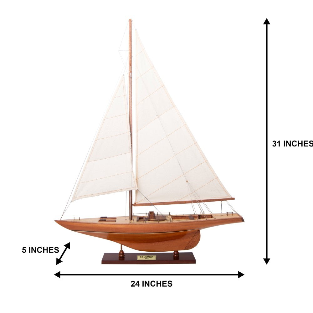 COLUMBIA Model Yacht Medium | Museum-quality | Fully Assembled Wooden Ship Model For Wholesalec