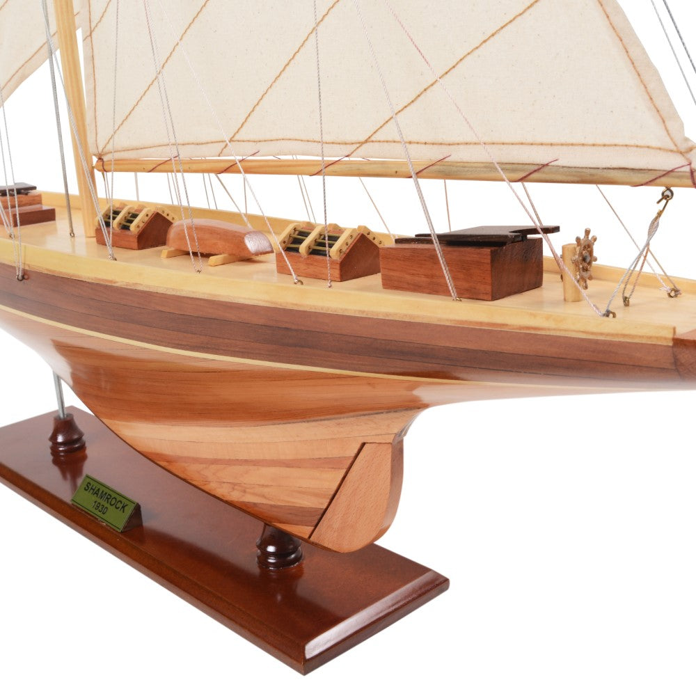 SHAMROCK Model Yacht L | Museum-quality | Fully Assembled Wooden Ship Model For Wholesale