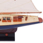 SHAMROCK DARK BLUE & BROWN PAINTED | Museum-quality | Fully Assembled Wooden Model boats For Wholesale