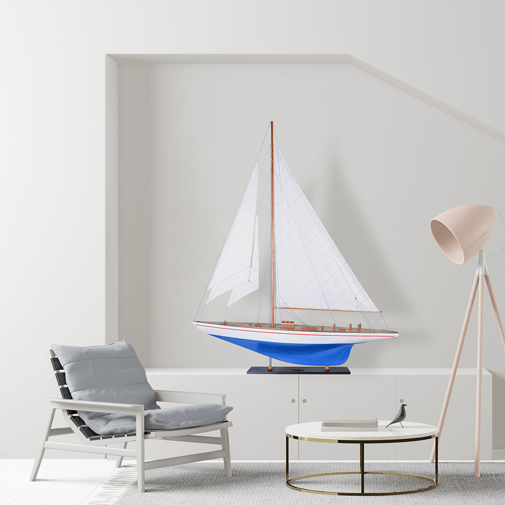 Enterprise Painted XLarge Sailboat Schooner Yacht Model