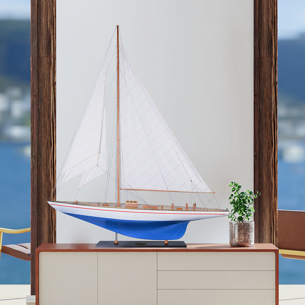 Enterprise Painted XLarge Sailboat Schooner Yacht Model