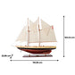 BLUENOSE II PAINTED L Model Yacht | Museum-quality | Partially Assembled Wooden Yacht Model For Wholesale