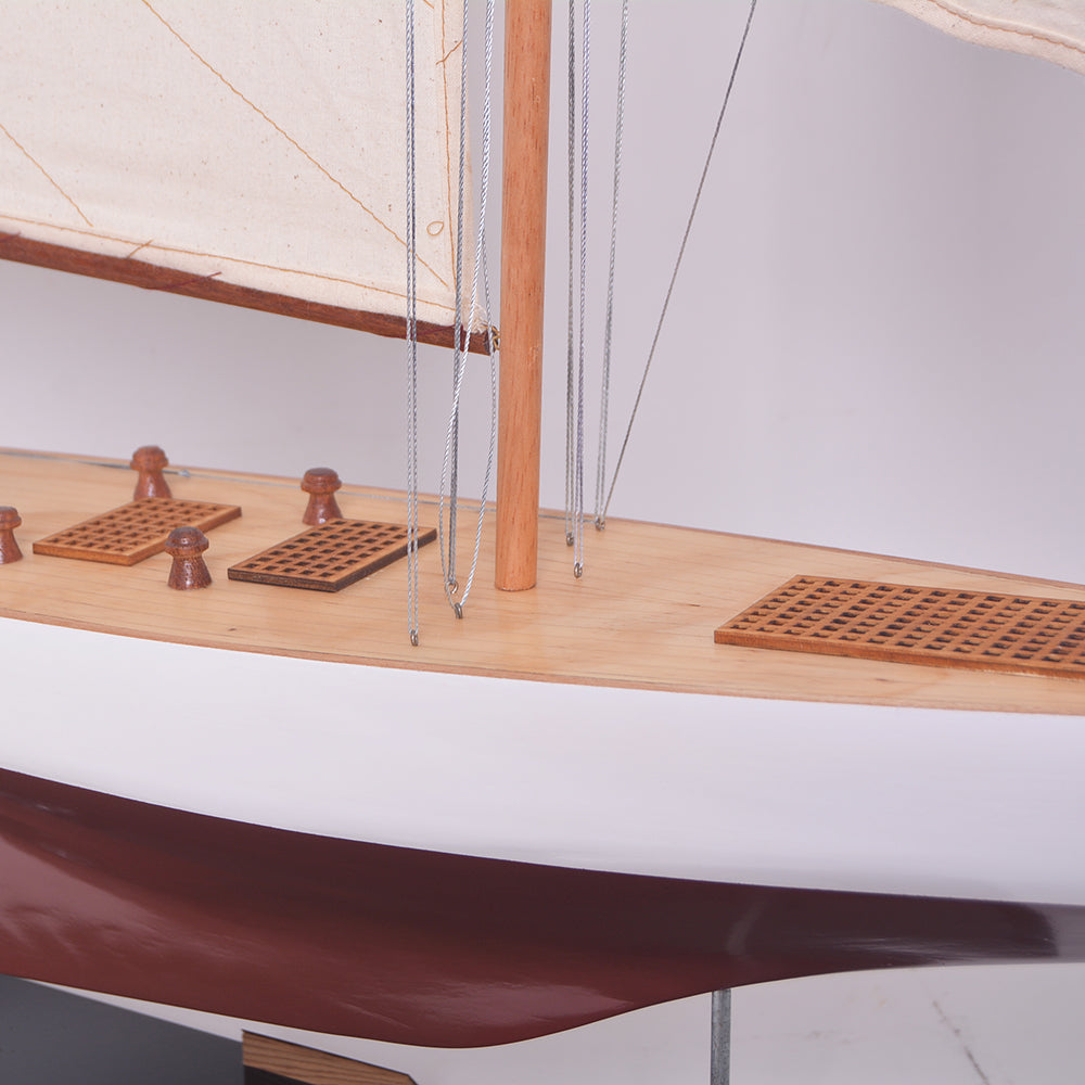 Constellation Painted Model Yacht Large | Fully Assembled Wooden Ship Model For Wholesale