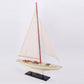 COLUMBIA PAINTED MODEL YACHT MEDIUM | Fully Assembled Wooden Ship Model For Wholesale