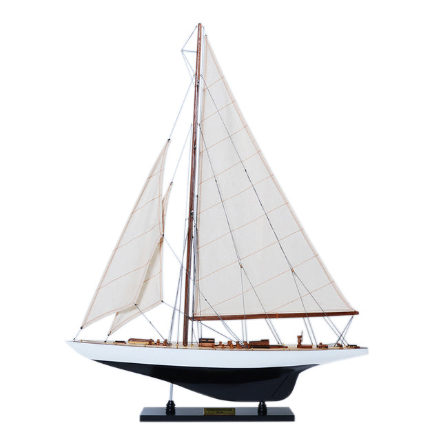 ENDEAVOUR BLACK WHITE PAINTED L60 | Museum-quality | Fully Assembled Wooden Ship Model For Wholesale