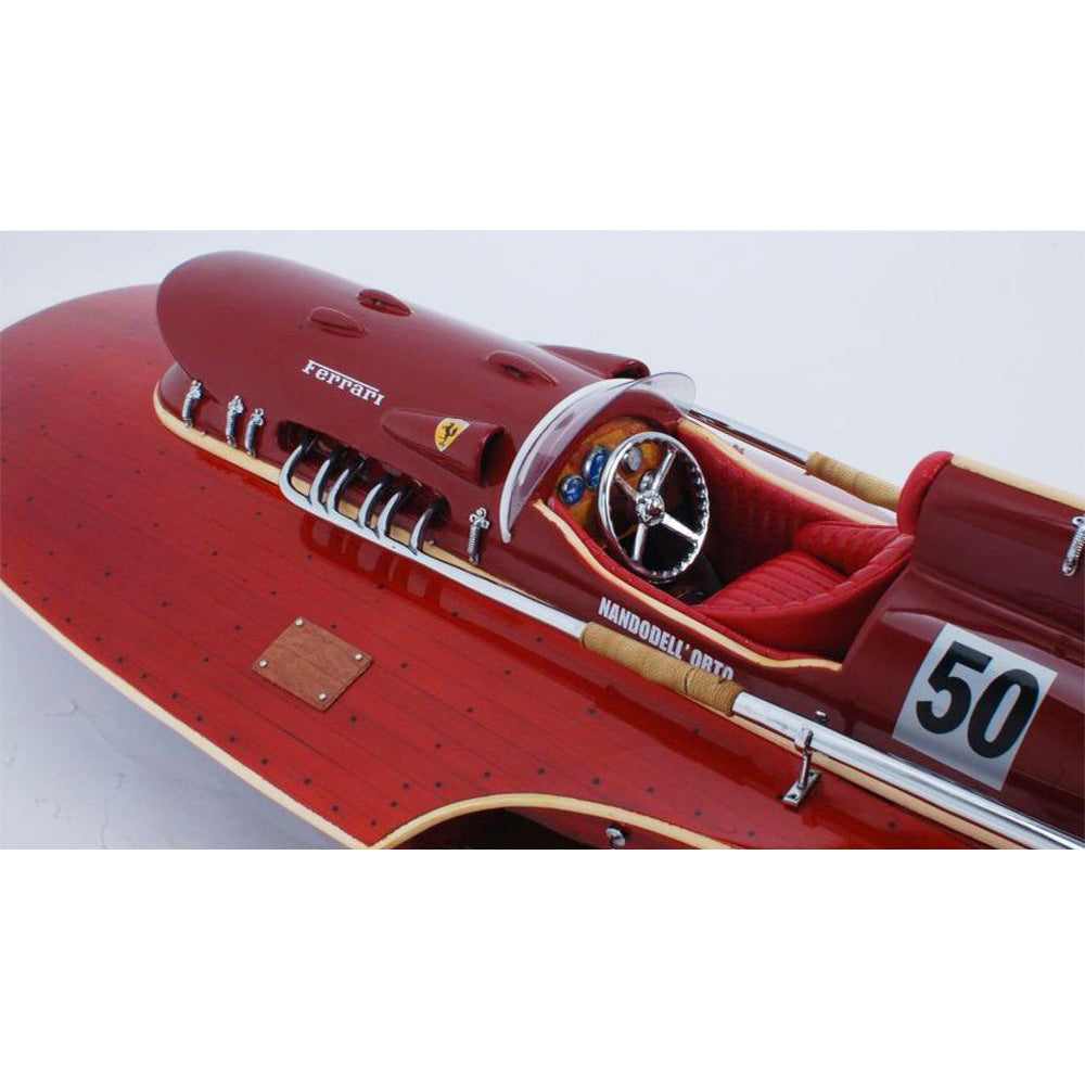 Ferrari Hydroplane Painted Small Speedboat Model
