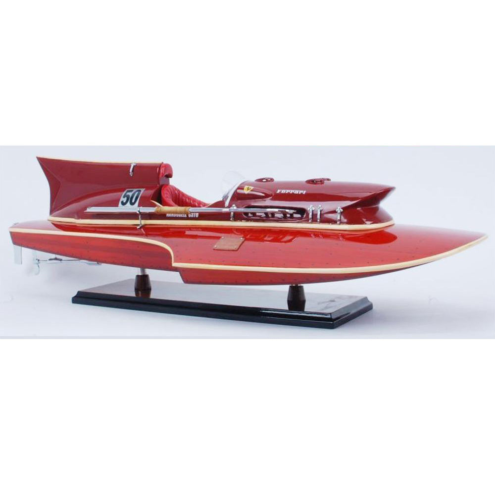 Ferrari Hydroplane Painted Small Speedboat Model