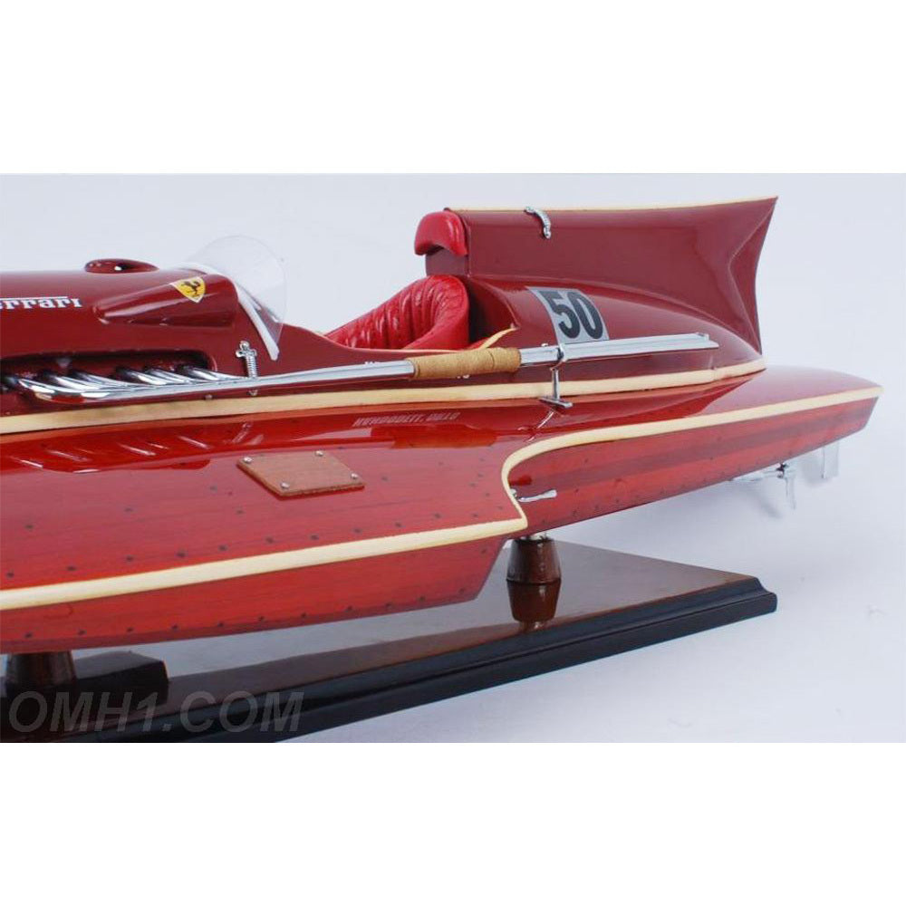 Ferrari Hydroplane Painted Small Speedboat Model