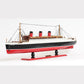 QUEEN MARY CRUISE SHIP MODEL MIDSIZE WITH DISPLAY CASE| High-quality Cruiser| Fully Assembled Wooden Model Ship