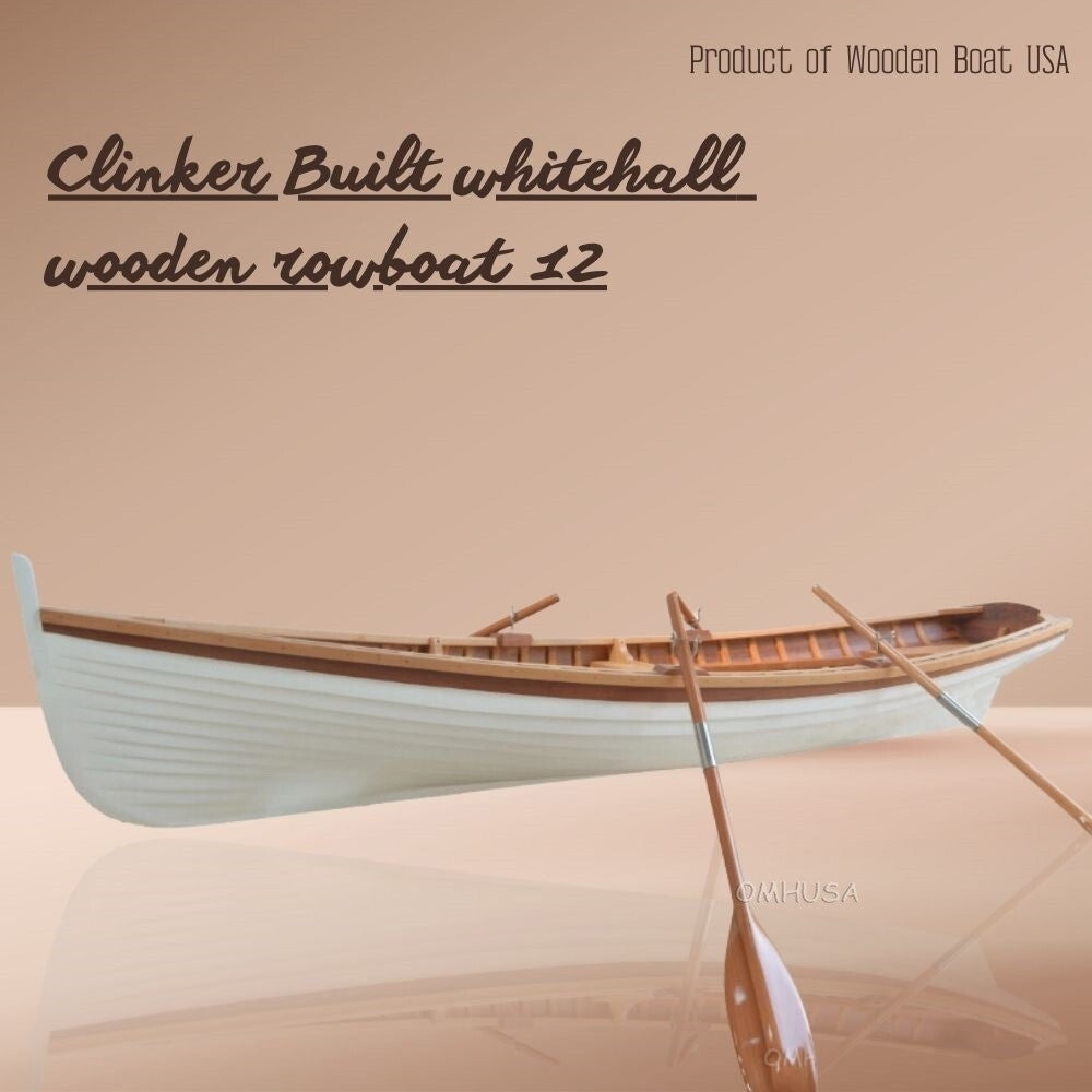 CLINKER BUILT WHITEHALL ROW BOAT 12 FEET | WOODEN BOAT | CANOE | KAYAK | GONDOLA | DINGHY For Wholesale