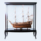 HMS VICTORY MODEL SHIP 56L WITH DISPLAY CASE XL NO GLASS | High-quality | Fully Assembled Wooden Ship Models