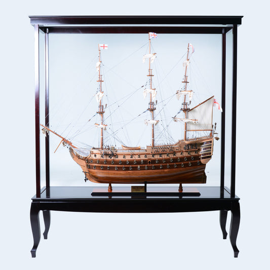 HMS VICTORY MODEL SHIP 56L WITH DISPLAY CASE XL NO GLASS | High-quality | Fully Assembled Wooden Ship Models