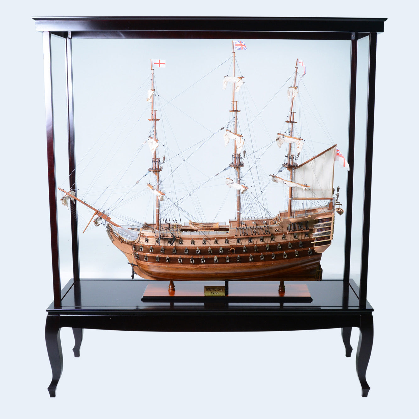 HMS VICTORY MODEL SHIP 56L WITH DISPLAY CASE XL NO GLASS | High-quality | Fully Assembled Wooden Ship Models