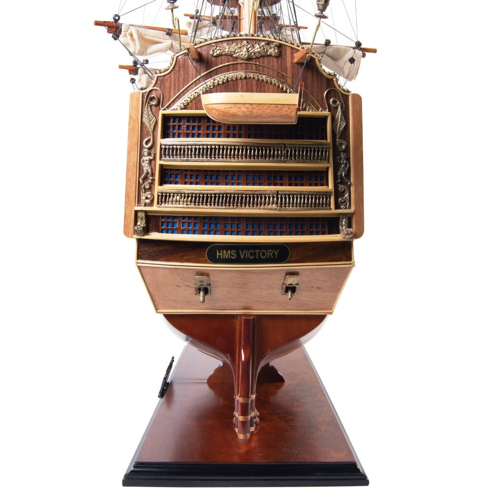 HMS VICTORY MODEL SHIP LARGE WITH FLOOR DISPLAY CASE | High-quality | Fully Assembled Wooden Ship Models