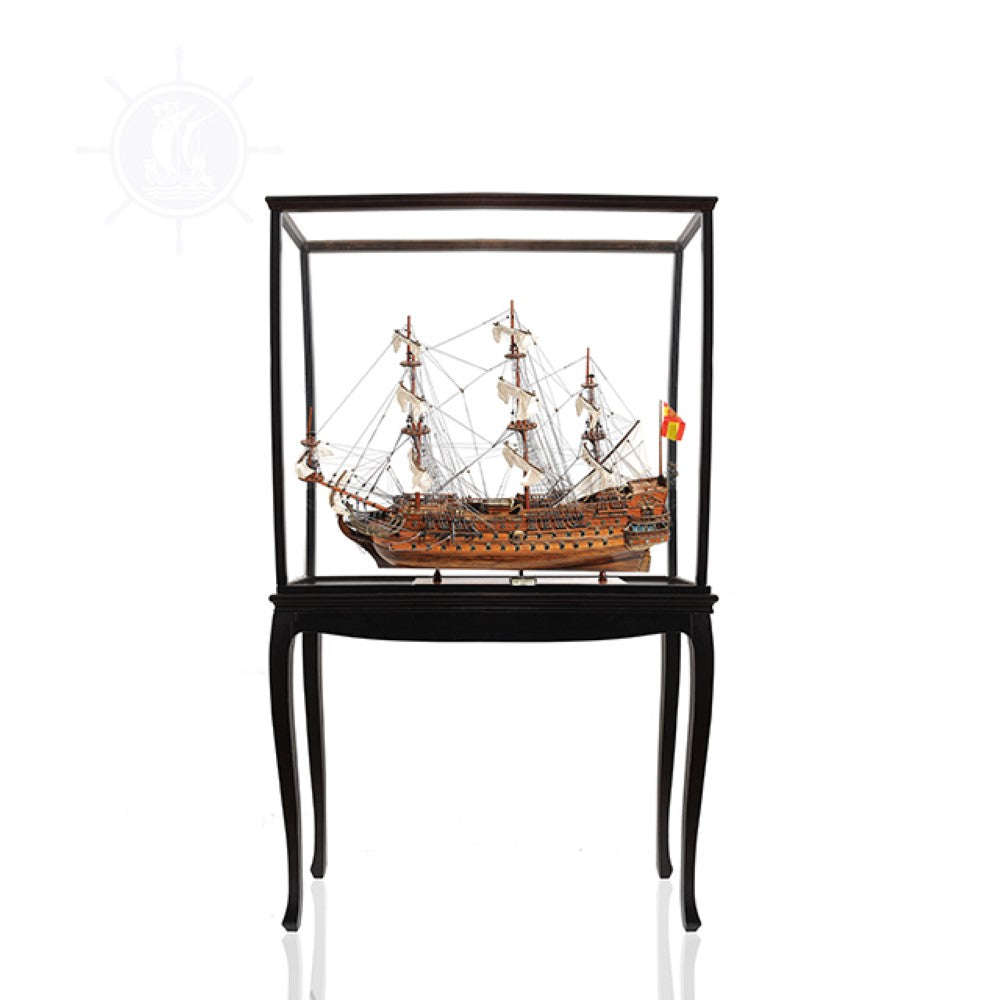 SAN FELIPE LARGE WITH FLOOR DISPLAY CASE | High-quality | Fully Assembled Wooden Ship Models For Wholesale