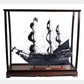 BLACK PEARL PIRATE SHIP MODEL SHIP LARGE WITH TABLE TOP DISPLAY CASE | High-quality | Fully Assembled Wooden Ship Models