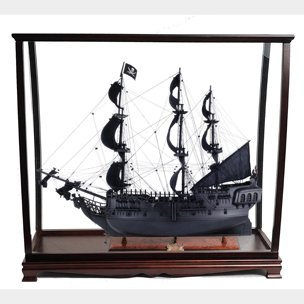 BLACK PEARL PIRATE SHIP MODEL SHIP LARGE WITH TABLE TOP DISPLAY CASE | High-quality | Fully Assembled Wooden Ship Models