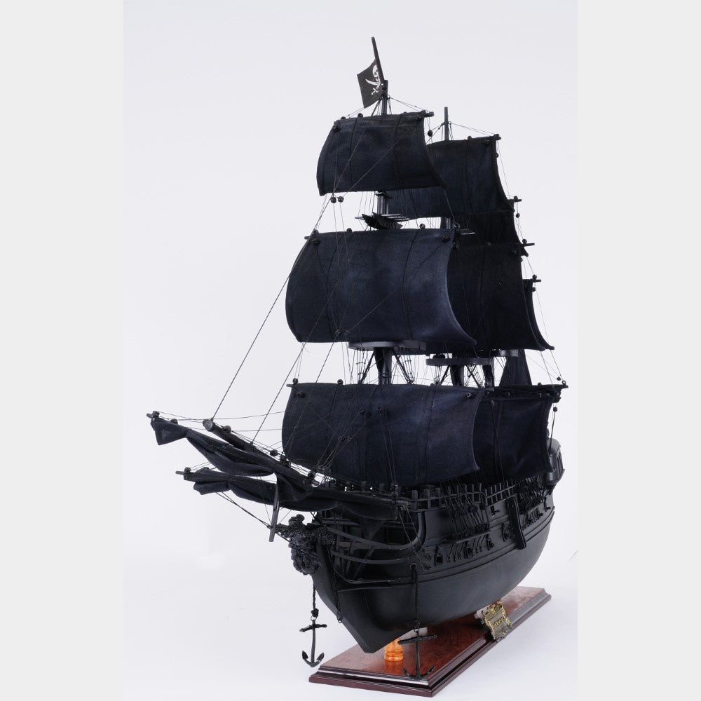 BLACK PEARL PIRATE SHIP MODEL SHIP LARGE WITH TABLE TOP DISPLAY CASE | High-quality | Fully Assembled Wooden Ship Models