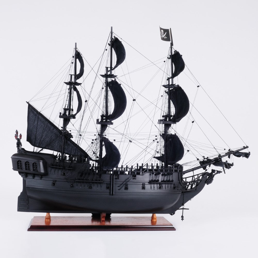 BLACK PEARL PIRATE SHIP MODEL SHIP LARGE WITH TABLE TOP DISPLAY CASE | High-quality | Fully Assembled Wooden Ship Models
