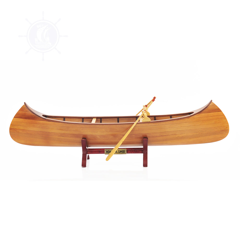 INDIAN GIRL CANOE MODEL BOAT | Museum-quality | Fully Assembled Wooden ...