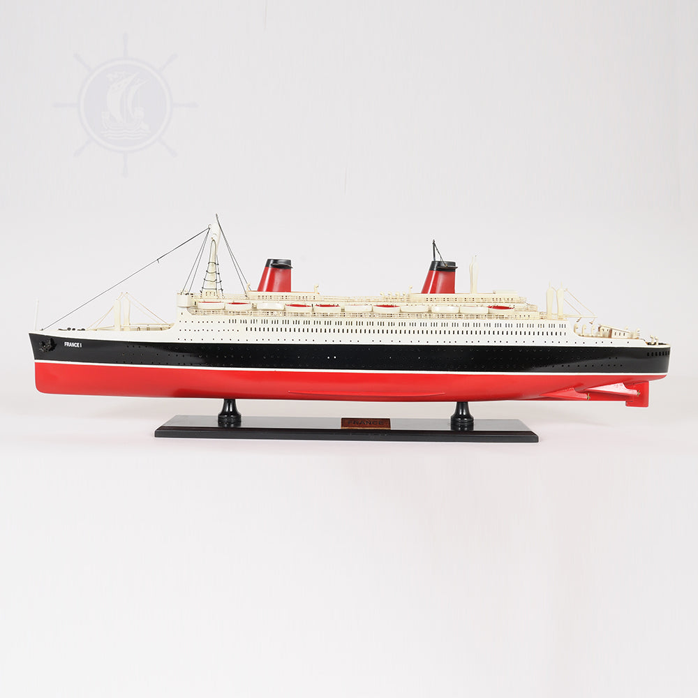 SS FRANCE CRUISE SHIP MODEL PAINTED| Museum-quality Cruiser| Fully Assembled Wooden Model Ship For Wholesale