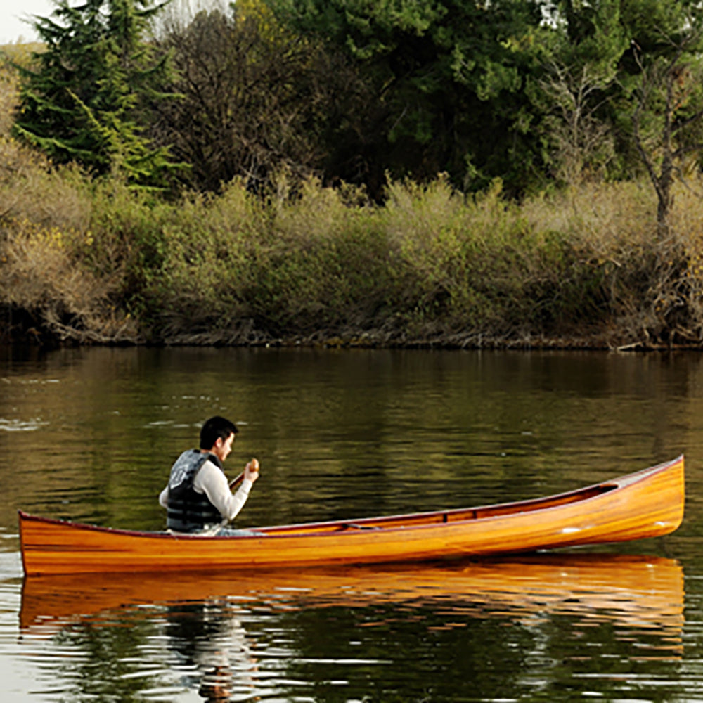 REAL CANOE 18' L545 | Wooden Kayak |  Boat | Canoe with Paddles for fishing and water sports For Wholesale