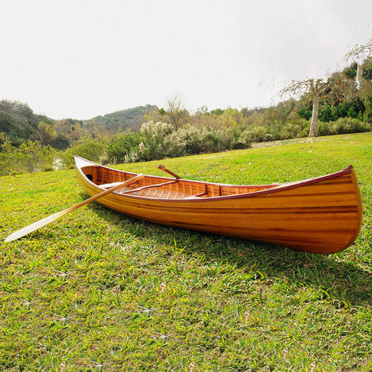 CANOE WITH RIBS CURVED BOW 12 FEET | Wooden Kayak |  Boat | Canoe with Paddles for fishing and water sports For Wholesale