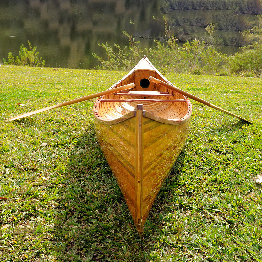 CANOE WITH RIBS CURVED BOW 12 FEET | Wooden Kayak |  Boat | Canoe with Paddles for fishing and water sports For Wholesale