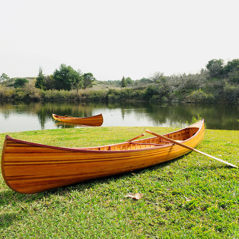 CANOE WITH RIBS CURVED BOW 12 FEET | Wooden Kayak |  Boat | Canoe with Paddles for fishing and water sports For Wholesale