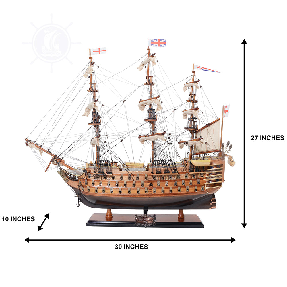 HMS Victory Medium Size Model Ship - THE FAMOUS BATTLESHIP Of THE ROYAL NAVY