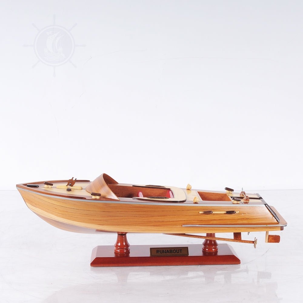 RUNABOUT L40 MODEL BOAT | Museum-quality | Fully Assembled Wooden Model boats For Wholesale