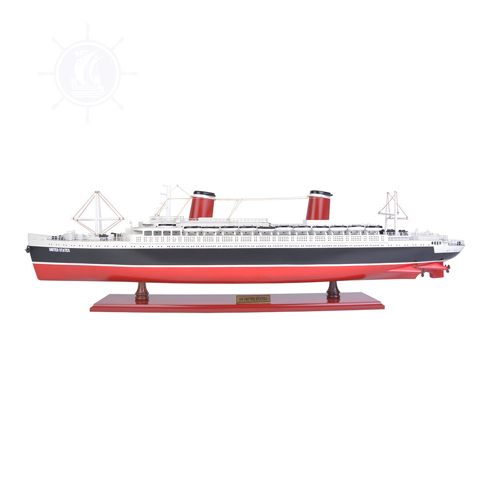 SS UNITED STATES CRUISE SHIP MODEL | High-quality Cruiser| Fully Assembled Wooden Model Ship For Wholesale