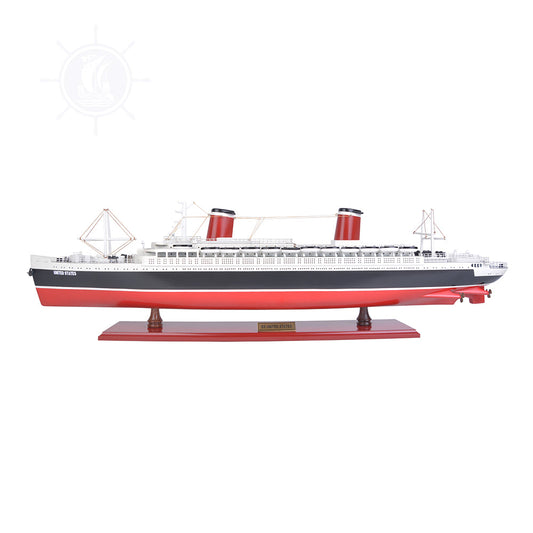 SS UNITED STATES CRUISE SHIP MODEL | Museum-quality Cruiser| Fully Assembled Wooden Model Ship For Wholesale