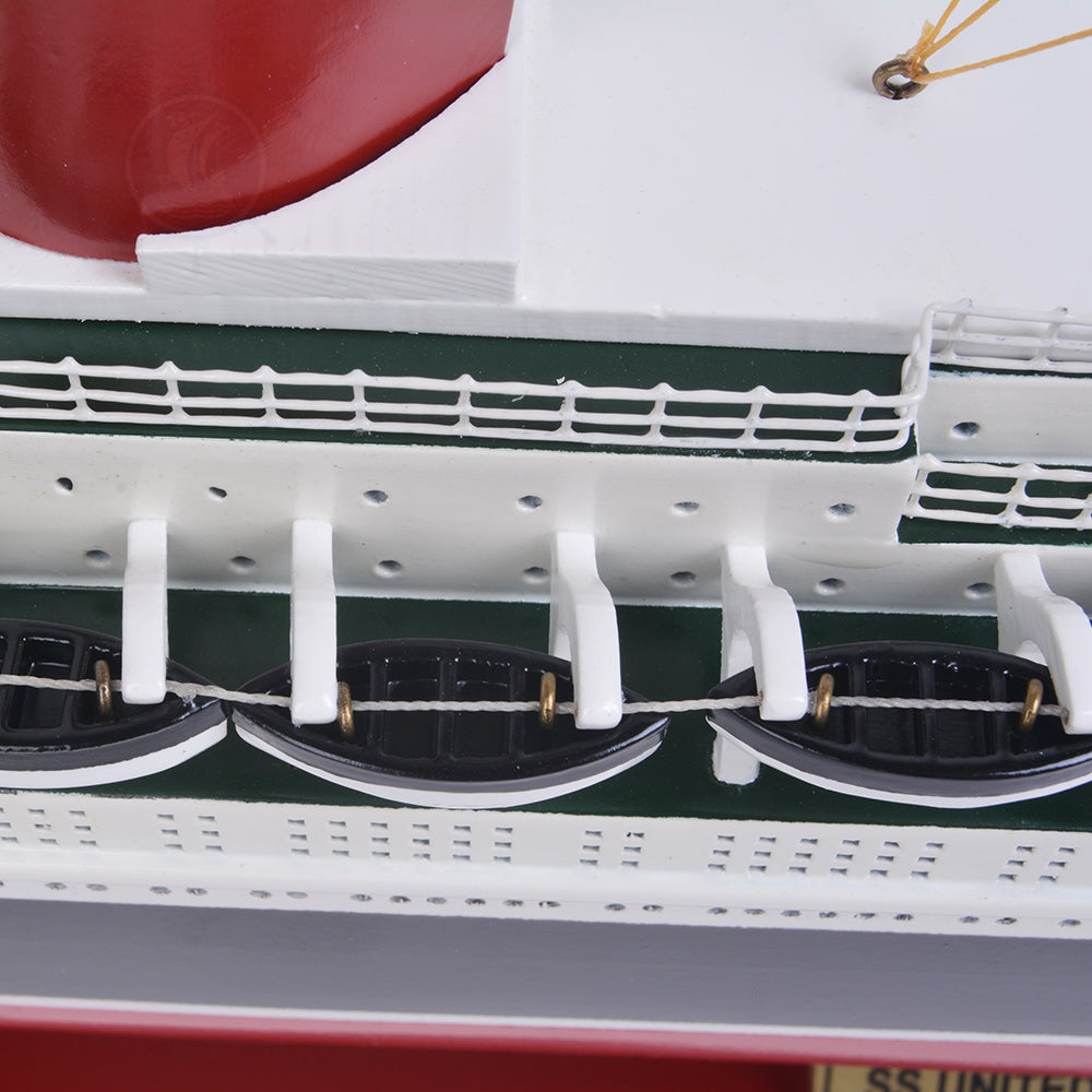 SS UNITED STATES CRUISE SHIP MODEL | Museum-quality Cruiser| Fully Assembled Wooden Model Ship For Wholesale