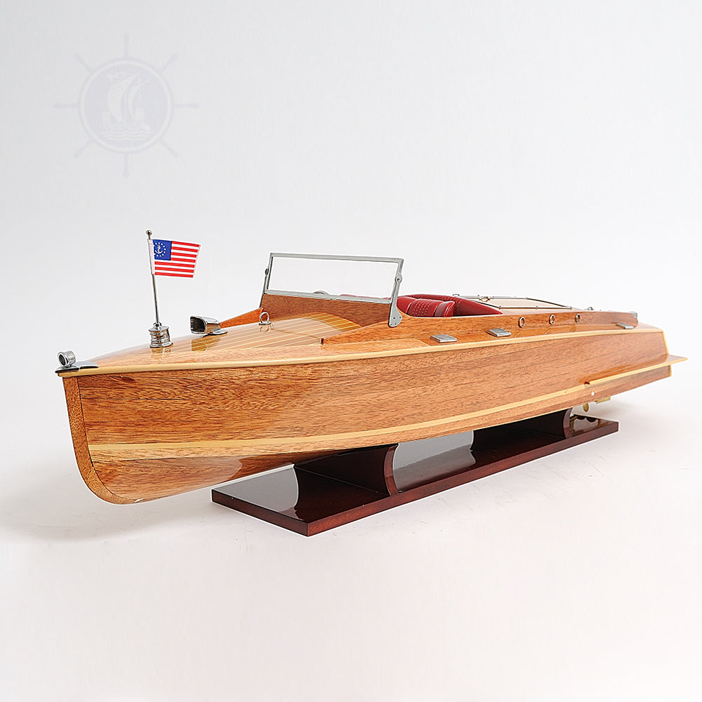 CHRIS CRAFT RUNABOUT MODEL BOAT L80 | Museum-quality | Fully Assembled Wooden Model boats For Wholesale