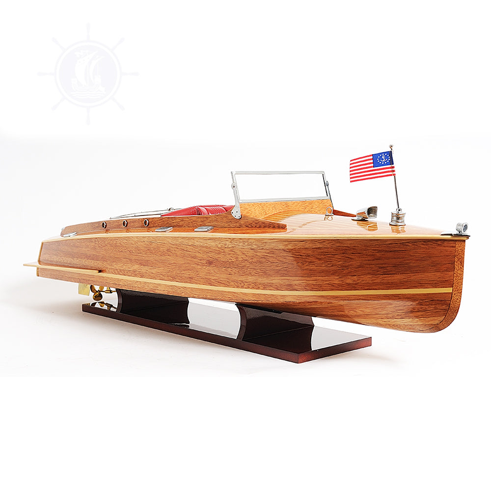 CHRIS CRAFT RUNABOUT MODEL BOAT L80 | Museum-quality | Fully Assembled Wooden Model boats For Wholesale