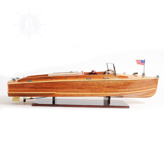 CHRIS CRAFT RUNABOUT MODEL BOAT L80 | Museum-quality | Fully Assembled Wooden Model boats For Wholesale