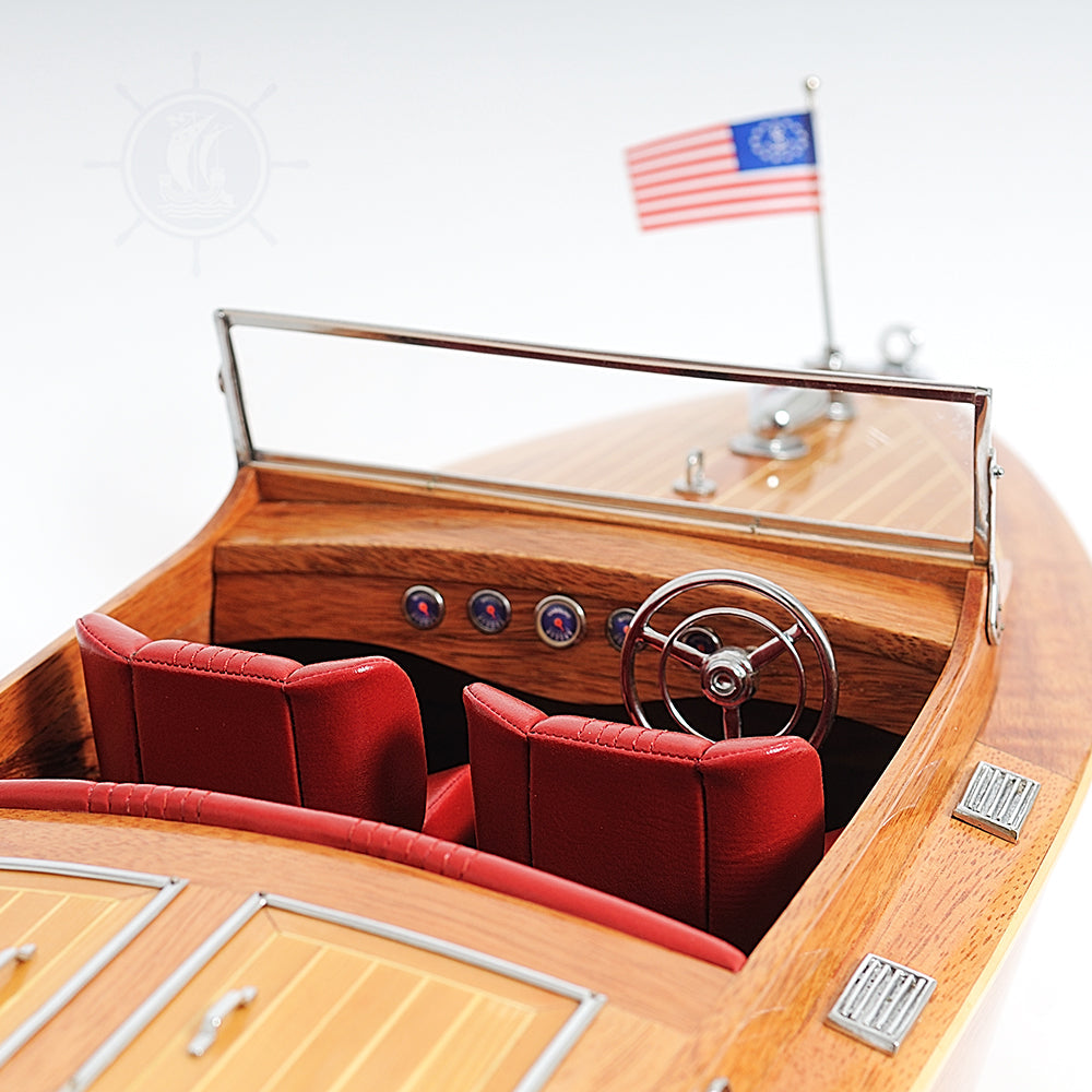 CHRIS CRAFT RUNABOUT MODEL BOAT L80 | Museum-quality | Fully Assembled Wooden Model boats For Wholesale