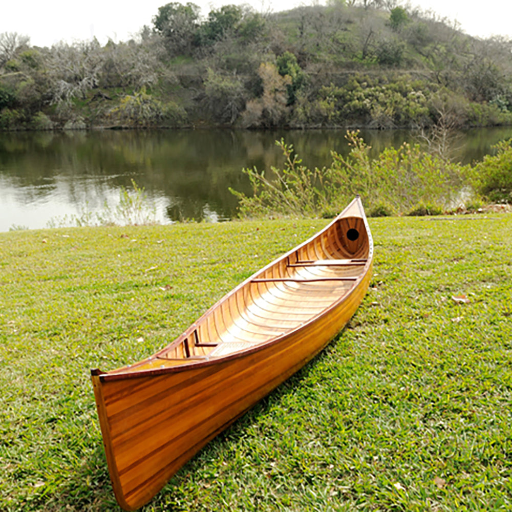 CANOE WITH RIBS 18' L545 | Wooden Kayak |  Boat | Canoe with Paddles for fishing and water sports For Wholesale