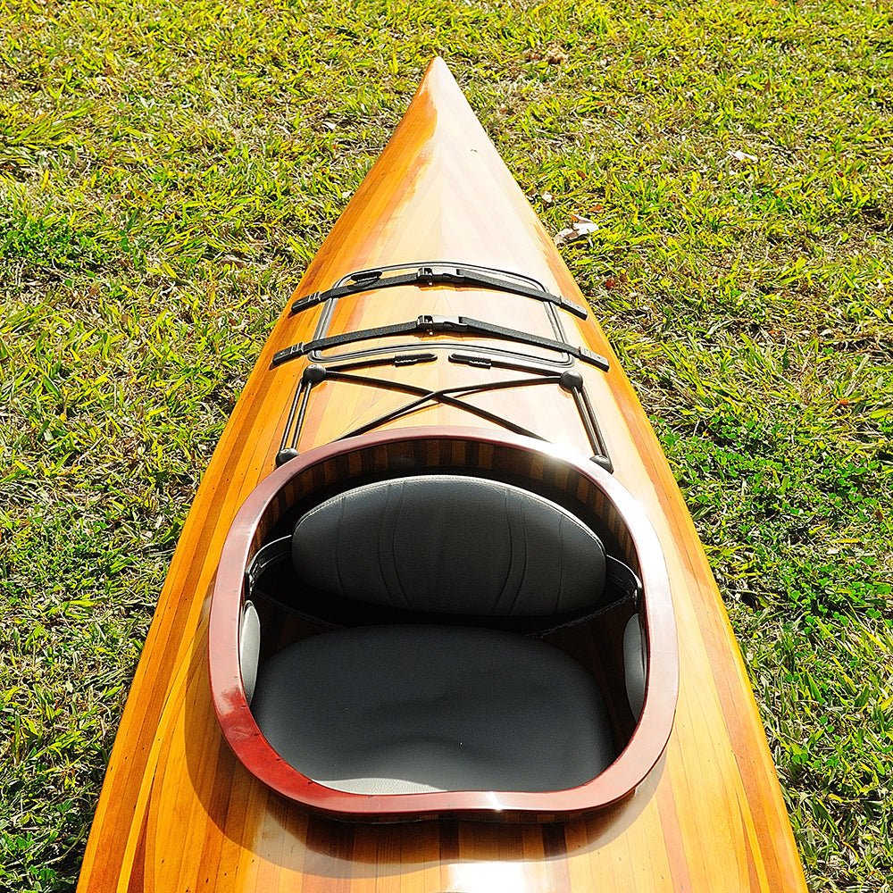 REAL KAYAK 17' - 1 PERSON | Wooden Kayak | Boat | Canoe with Paddles for fishing and water sports For Wholesale