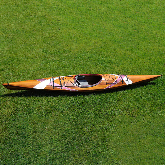 KAYAK WITH STRIPES 2 - 15 FEET LONG | Wooden Kayak |  Boat | Canoe with Paddles for fishing and water sports For Wholesale