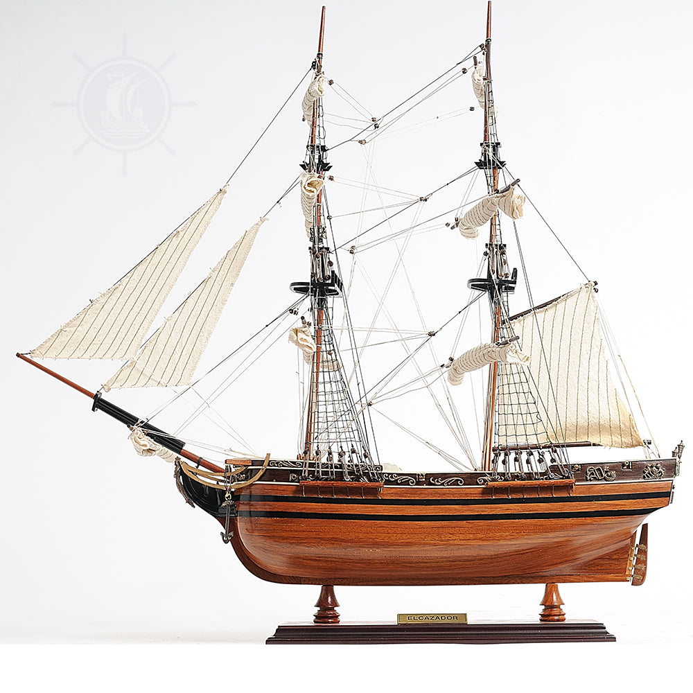 THE EL CAZADOR MODEL SHIP | Museum-quality | Fully Assembled Wooden Sh ...