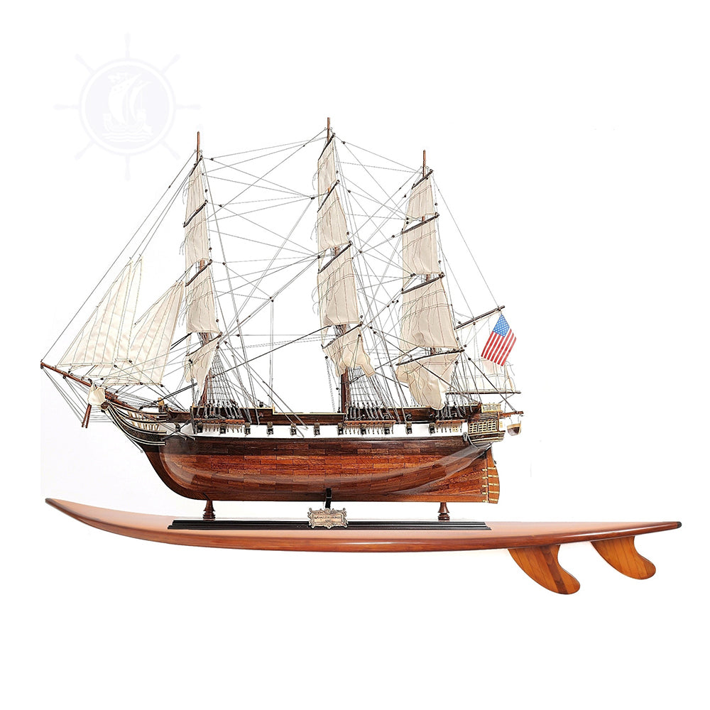 HALF-SURFBOARD SHELF | High-quality | Fully Assembled Wooden Ship Model For Wholesale